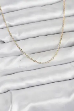 CM 14K Gold Renk Ataç Zincir Model 60 cm Kadın Kolye 5886