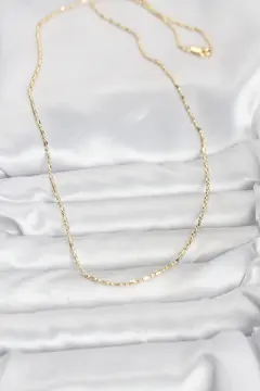 CM 14K Gold Renk Zincirli 60 cm Kadın Kolye 5886