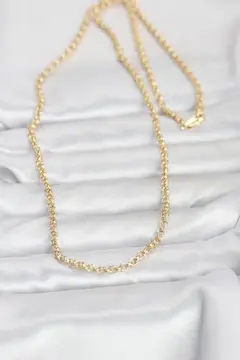 CM 14K Gold Renk Halka Zincir Model 60 cm Kadın Kolye 5886