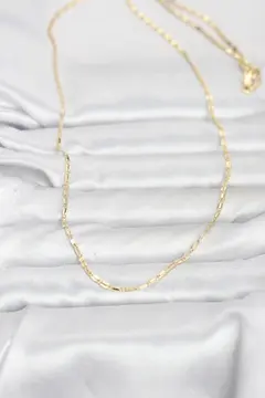 CM 14K Gold Renk Lazerli Zincir Model 60 cm Kadın Kolye 5886