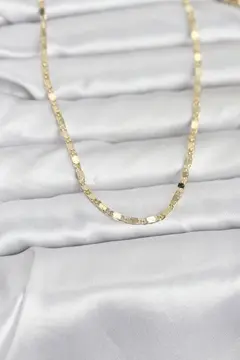 CM 14K Gold Renk Ezme Zincir 60 cm Kadın Kolye 5886
