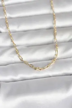 CM 14K Gold Renk Ataç Zincir Model 60 cm Kadın Kolye 5886