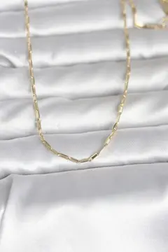 CM 14K Gold Renk İnce Ataç Zincir Model 60 cm Kadın Kolye 5886
