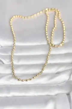 CM 14K Gold Renk Top Zincirli Model 60 cm Kadın Kolye 5886