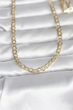 CM 14K Gold Renk Kalın Zincir Model 60 cm Kadın Kolye 5886