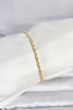 CM 14K Gold Renk Burgu Model Kadın Bileklik 5886