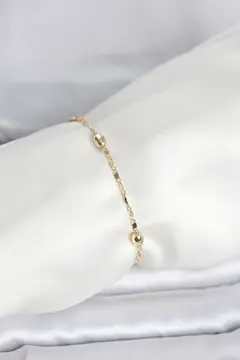 CM 14K Gold Renk Damla Topçuk Model Kadın Bileklik 5886
