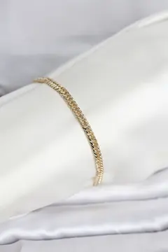 CM 14K Gold Renk Zincir Model Kadın Bileklik 5886