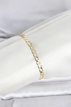 CM 14K Gold Renk Halka Zincir Model Kadın Bileklik 5886