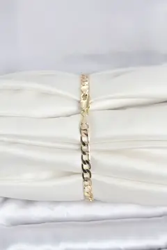 CM 14K Gold Renk Halka Zincir Model Kadın Bileklik 5886