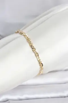 CM 14K Gold Renk Zincir Model Kadın Bileklik 5886