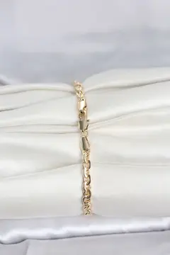 CM 14K Gold Renk Zincir Model Kadın Bileklik 5886