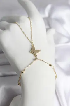 316L Çelik Gold Renk Kelebek Model Kadın Şahmeran 5886