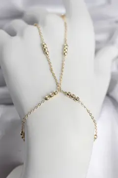316L Çelik Top Zincirli Gold Renk Kadın Şahmeran 5886