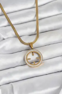 316L Çelik İtalyan Zincir Model Çeyrek Takılabilir Kadın Kolye 5886
