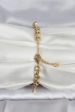 316L Çelik Gold Renk Charmlı Kadın Bileklik 5886