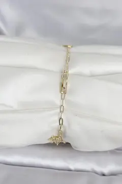 Pirinç Gold Renk Kutup Yıldızı Model Kadın Bileklik 5886