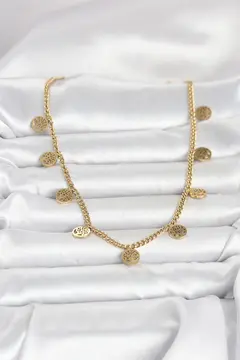316L Çelik Gold Renk Yaşam Ağacı Model Kadın Kolye 5886