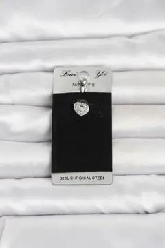 316L Cerrahi Çelik Minimal Kalp Model Göbek Piercing 5886