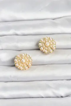 Vintage Model Gold Renk Düğme veya Manşet Broşu 5886