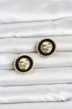 Aslan Model Gold Renk Düğme veya Manşet Broşu 5886