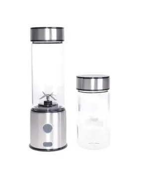 Çift Hazneli Cam Blender USB Şarjlı Smoothie ve Buz Kırıcı Blender