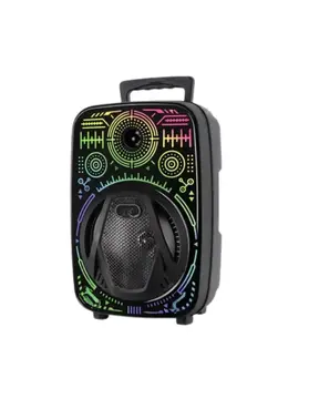 8 İnç Karaoke Hoparlör USB AUX FM Destekli Işıklı Speaker