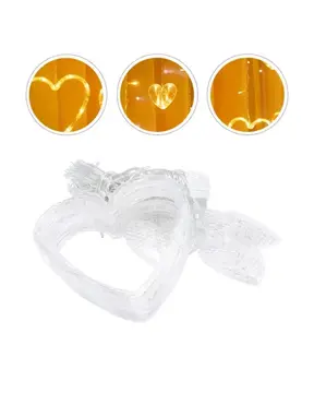 Dekoratif Kalp LED Neon Lamba Romantik Oda Balkon ve Masa Üstü Işığı