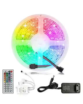 RGB LED Strip 5 Metre Kumandalı 5050 Şerit Led Dekorasyon Işığı