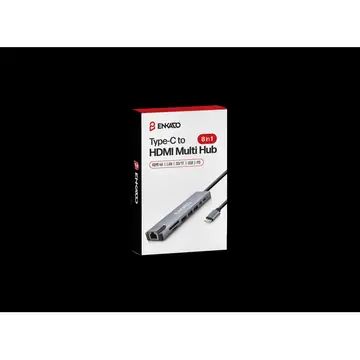 ENKADO EKD-TP42 Type-C to To HDMI 2PD 2 USB 2.0 HDMI 4K + SD/TF Ethernet 100mbs Multi· Hub(1923)