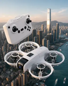 Işıklı Mini Drone Çift Batarya ve Yedek Pervane Setli