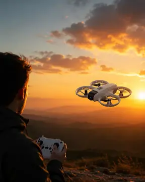Çift Bataryalı Kameralı Mini Drone Işıklı Akıllı Uçuş Sistemi