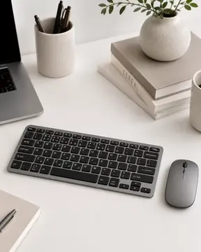 Kablosuz Bluetooth Klavye Mouse Seti Şarjlı Tablet Laptop Uyumlu