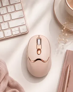 Bluetooth ve 2.4G Destekli Sessiz Kablosuz Mouse Şarjlı Tasarım