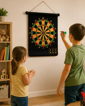Güvenli Manyetik Dart Seti 6 Dart Oklu Eğlenceli Hedef Oyunu