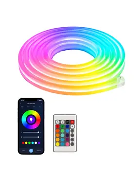 Uygulama Kontrollü RGB Neon Led Şerit Işık 16 Milyon Renk Destekli