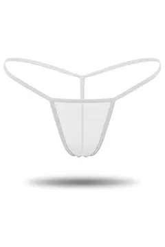 Beyaz Transparan Tül String Tanga TM0368