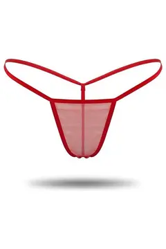 3'lü Renkli Transparan Tül String Tanga TM0369