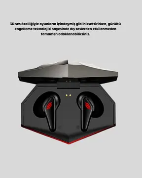 Kablosuz Bluetooth Kulaklık Düşük Gecikmeli 3D Ses ve LED Işıklı Tasarım