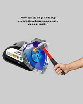110 dB Alarmlı Disk Fren Kilidi Su Geçirmez Çelik Motosiklet Güvenlik Kilidi