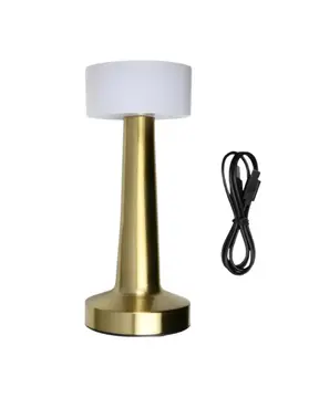 Gold Kare LED Masa Lambası Şarjlı Dimmer Kontrollü Dekoratif Işık