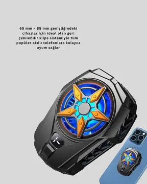 Yarı İletken Telefon Soğutucu Dijital Ekranlı Oyuncu Telefon Fanı