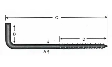 Vidalı Korniş Çivi No:5 - 4x50 - 100 Adet