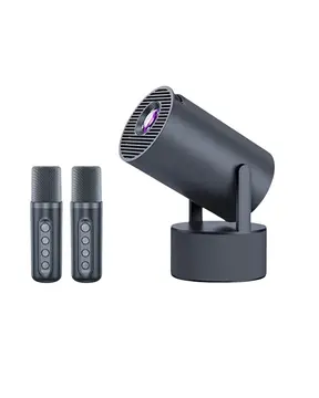 3ü 1 Arada Karaoke ve Projeksiyon Sistemi Çift Mikrofon Destekli