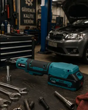 21V Akülü Cırcır Anahtar 40 Nm Çift Bataryalı Şarjlı Somun Sıkma Aleti