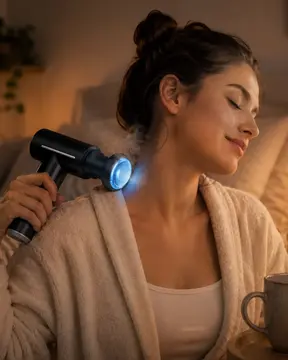 USB C Şarjlı Kas Masaj Cihazı 6 Başlıklı Sessiz Çalışma Sistemi