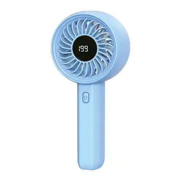 FENY FN-F45 MAVİ Tek Tuşla Ayarlanabilir Güç LCD Gösterge Elde Kullanım Dahili 1800mAh Bataryalı Type-C Şarj Girişli Vantilatör(1923)