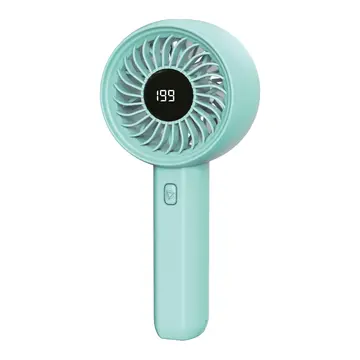 FENY FN-F45 YEŞİL Tek Tuşla Ayarlanabilir Güç LCD Gösterge Elde Kullanım Dahili 1800mAh Bataryalı Type-C Şarj Girişli Vantilatör(1923)