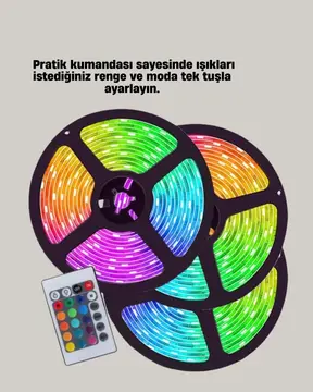 Smart Şerit LED Kumandalı USB Enerjili Suya Dayanıklı Dekoratif Aydınlatma