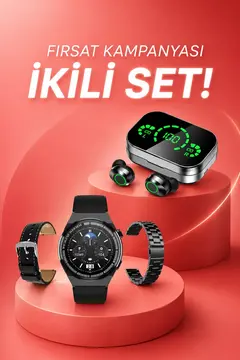 TWS Bluetooth Kulaklık ve Akıllı Saat Uyku Takibi Nabız Ölçer Uzun Pil Ömrü